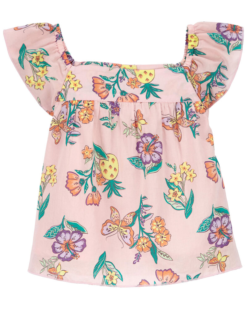 Baby 2-Piece Floral Lawn Top & Poplin Shorts Set
, image 3 of 5 slides