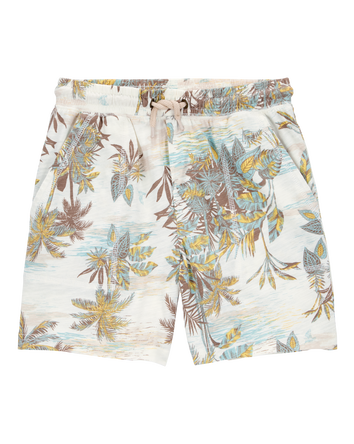 Kid Palm Tree Print Knit Short, 