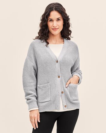 Adult Women's Maternity Oversized Essential Cardigan, 