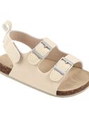 Ivory - Baby Buckle Faux Cork Sandals