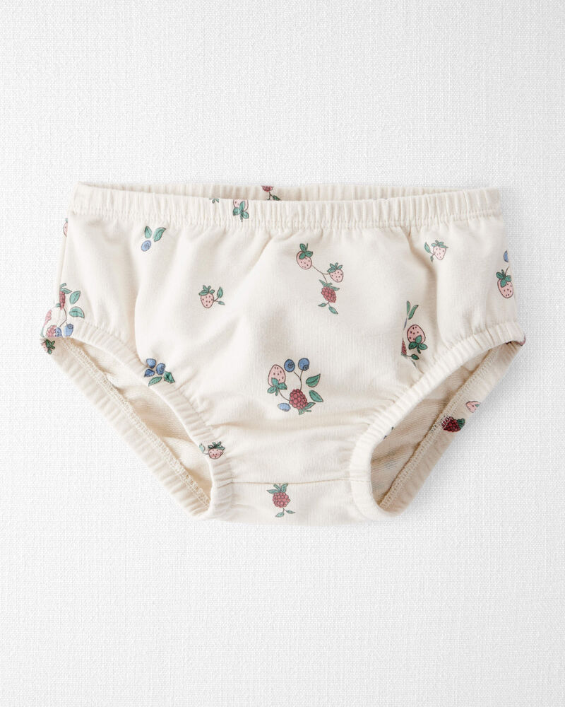Baby Organic Cotton French Terry Dress in Berry Blossom Print, image 3 of 7 slides