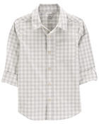 Kid Gingham Button-Front Shirt, image 1 of 4 slides