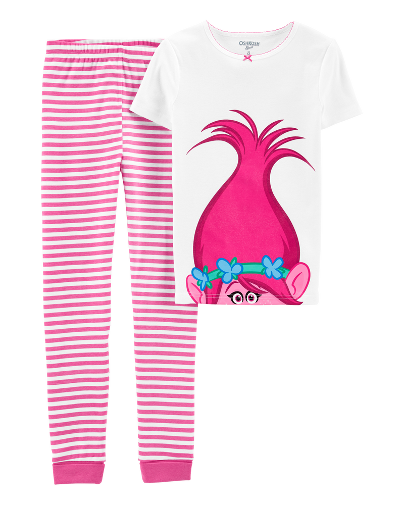 Kid 2-Piece Trolls™ 100% Snug Fit Cotton Pajamas, image 1 of 3 slides