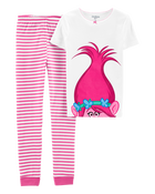 Kid 2-Piece Trolls™ 100% Snug Fit Cotton Pajamas, image 1 of 3 slides