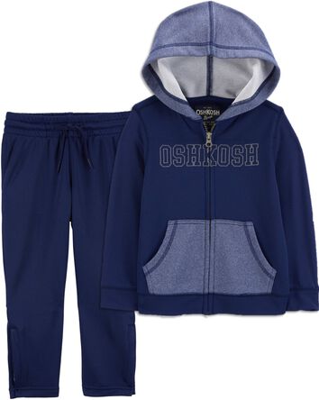 Toddler 2-Piece OshKosh Logo Zip Jacket & French Terry Pants Set, 