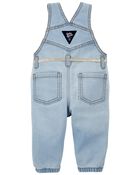Baby Stretchy Knit Denim Overalls, image 2 of 3 slides