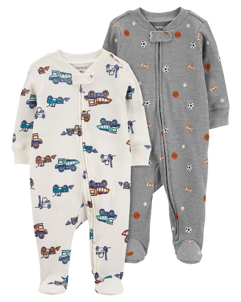 Baby 2-Pack Thermal 2-Way Zip Sleep & Plays
, image 1 of 5 slides
