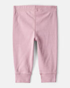 Baby Girl 2-Pack 100% Cotton Pull-On Pants - Blue/Pink, image 2 of 6 slides