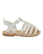 Toddler Casual Sandals - White, image 2 of 7 slides