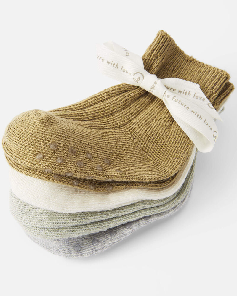 Baby 4-Pack Slip Resistant Socks, image 2 of 3 slides