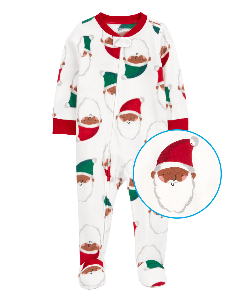 Toddler 1-Piece Santa Fleece Footie Pajamas
, image 2 of 5 slides