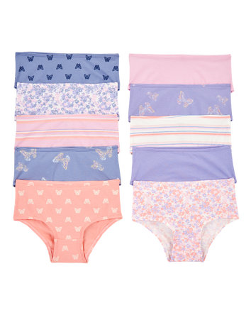 Toddler 10-Pack Butterfly Stretch Cotton Brief Underwear, 