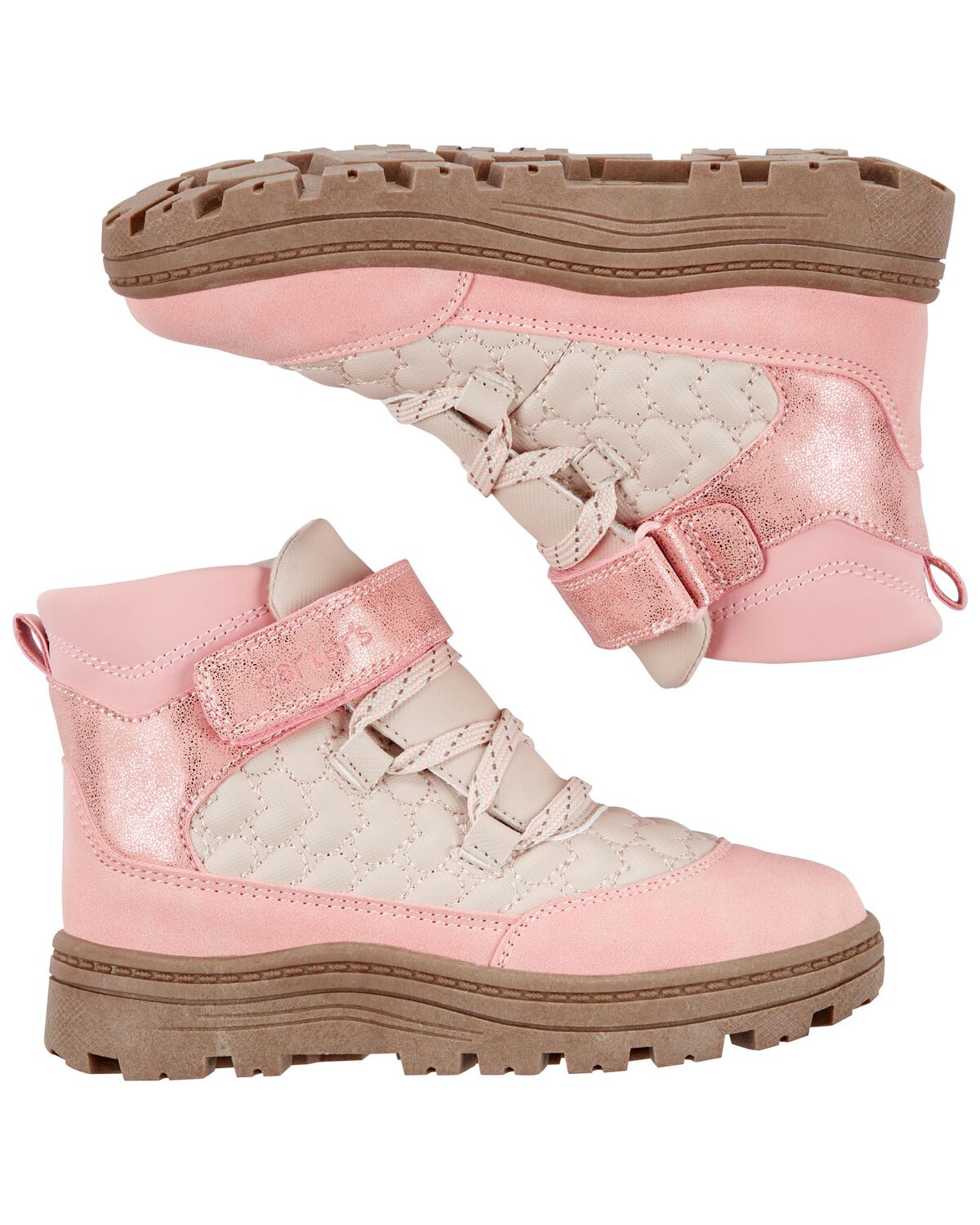 Pink Toddler Heart Hiking Boots