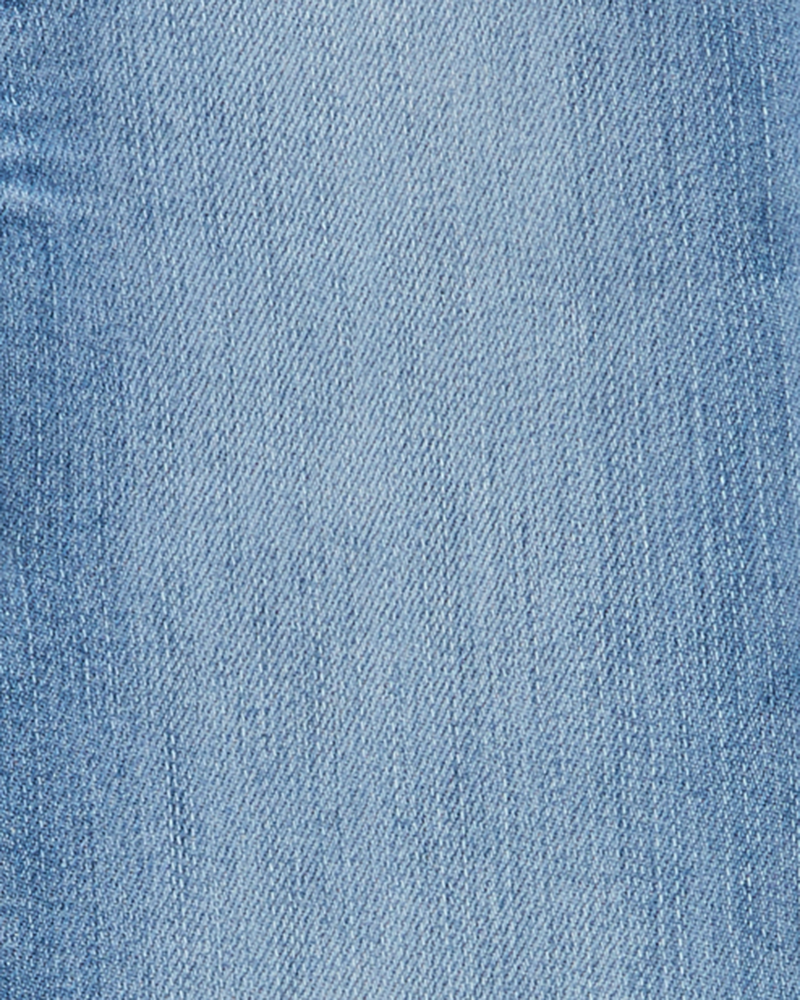 Toddler Light Wash Elastic-Waist Jeggings, image 4 of 6 slides