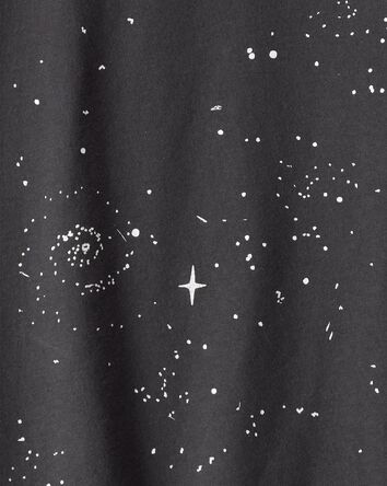 Boys Galaxy Print Long-Sleeve Graphic Tee - Black, 