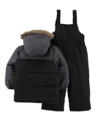 Toddler 2-Piece Faux Fur Hooded Snowsuit Set, image 2 of 4 slides