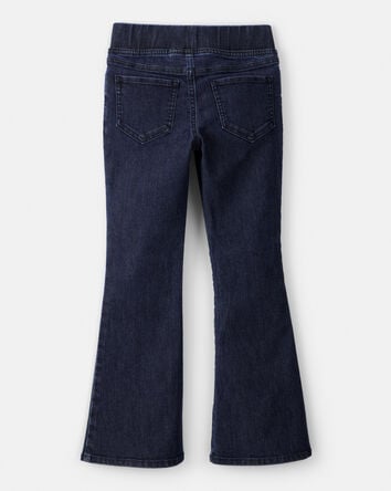 Girls Mid-Rise Denim Pull-On Flare Jeans - Blue, 