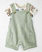 Baby 2-Piece Organic Cotton Shortall Set, image 1 of 6 slides
