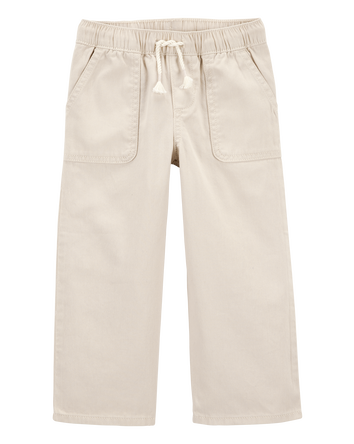 Toddler Pull-On Drawstring Pant - Tan, 