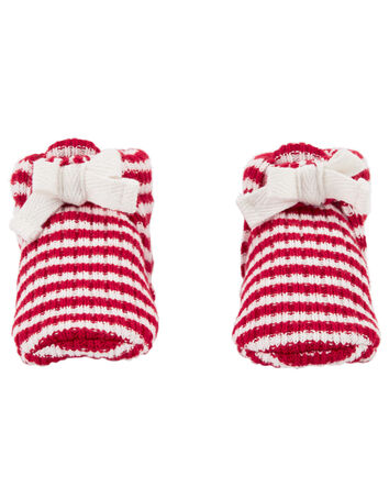 Baby Striped Crochet Booties, 