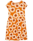 Kid Sunflower Cotton Dress, image 1 of 4 slides