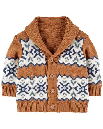 Baby Chunky Knit Button-Front Cardigan, 