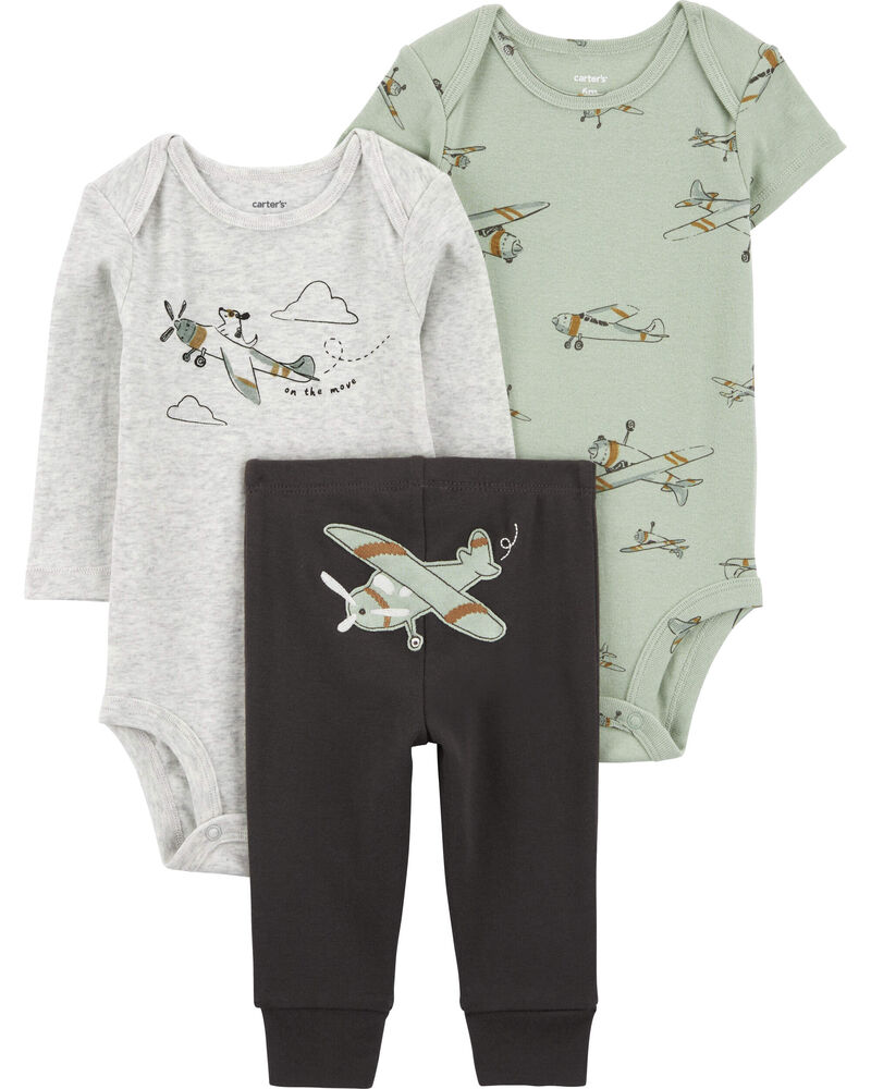 Baby 3-Piece Airplane Little Outfit Set, image 1 of 5 slides