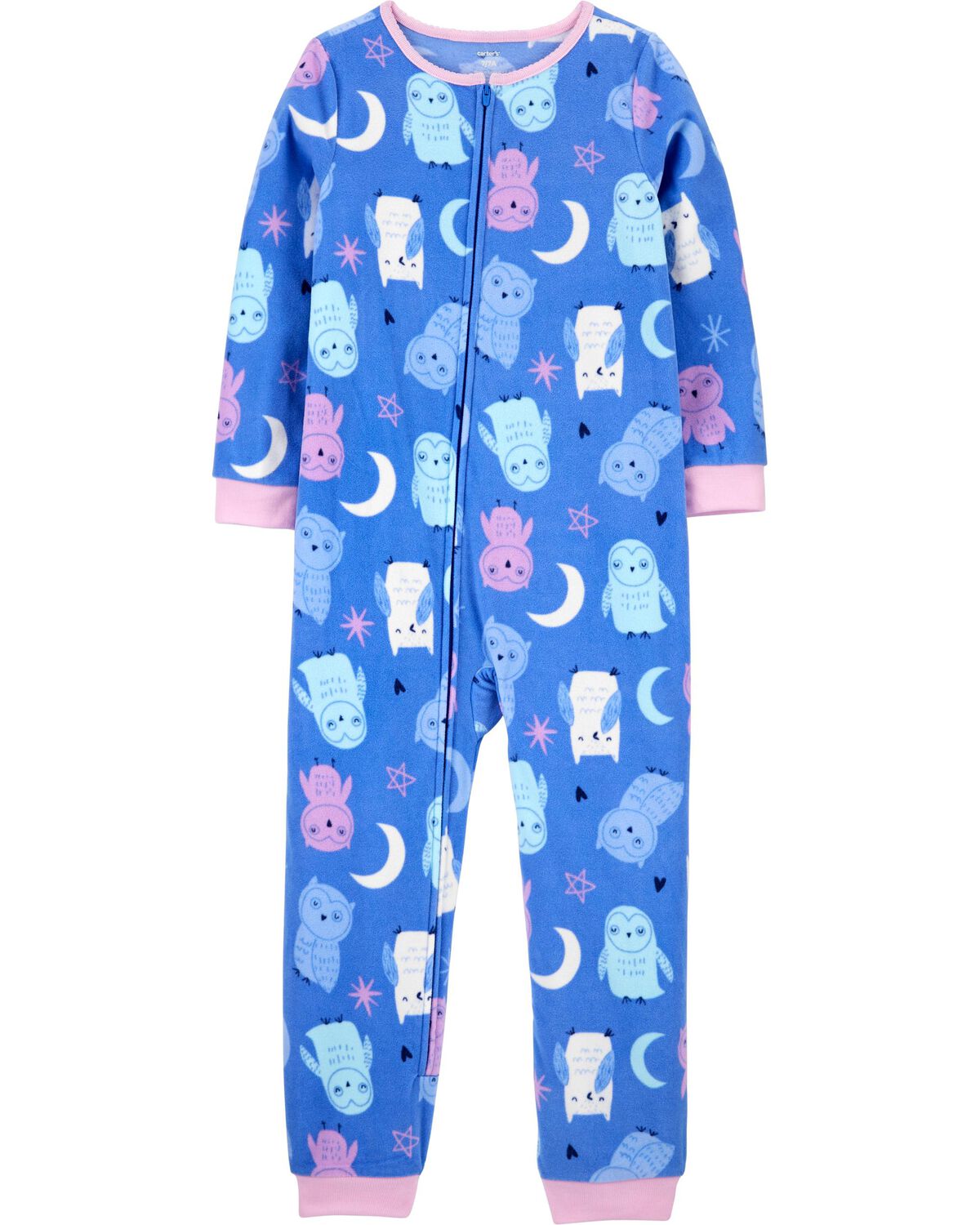 Kid 1-Piece Owl Fleece Footless Pajamas