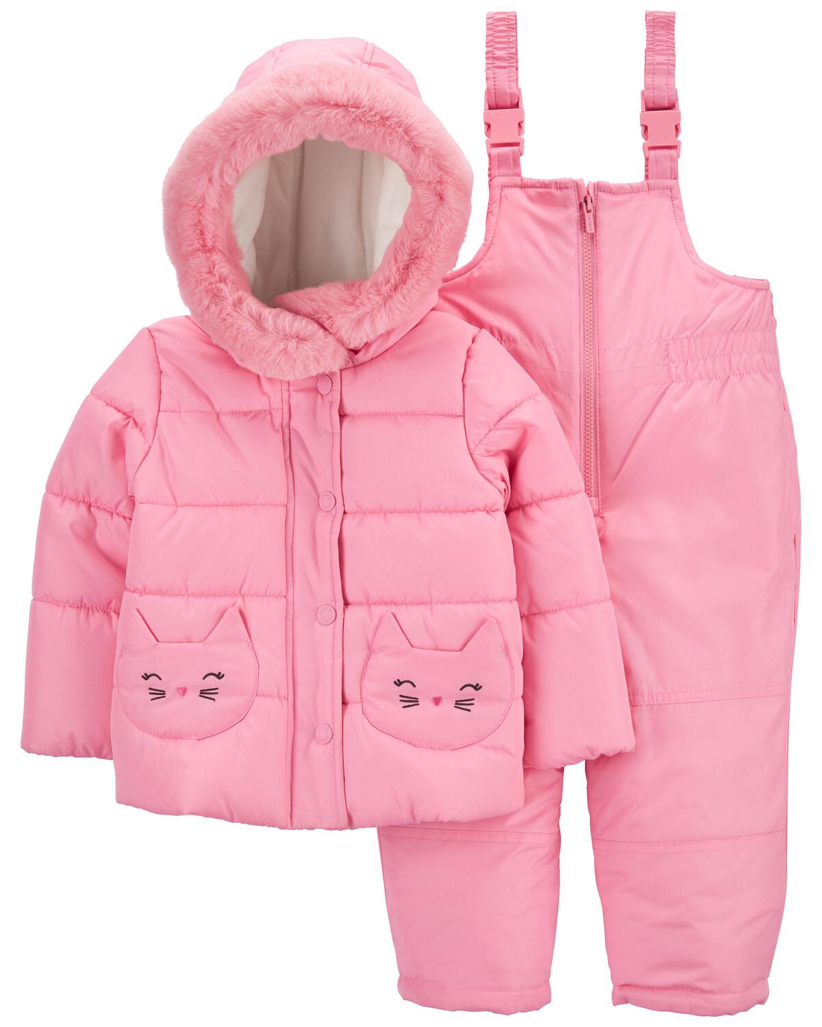 Pink Baby 2Piece Heavyweight Water Resistant Snowsuit