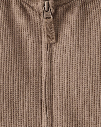 Baby Boy Bear Long-Sleeve Jumpsuit - Brown, 