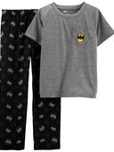 Multi - Kid 2-Piece Batman Loose Fit Pajamas