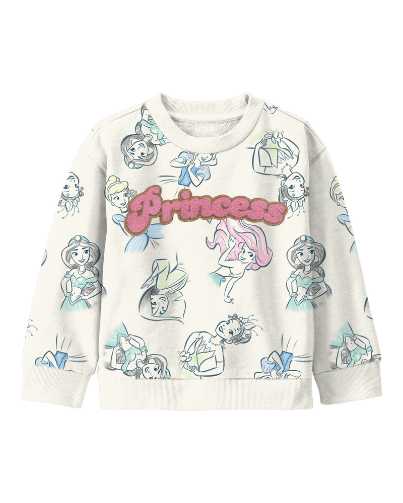 Toddler Disney Princess Pullover - Cream, image 1 of 3 slides