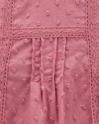 Baby Swiss-Dot Crochet Trim Dress, image 3 of 4 slides