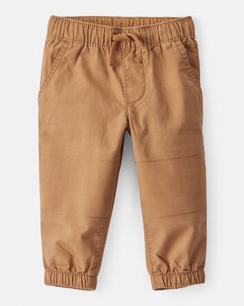 Baby Boy Cotton Pull-On Fashion Pants - Brown, 