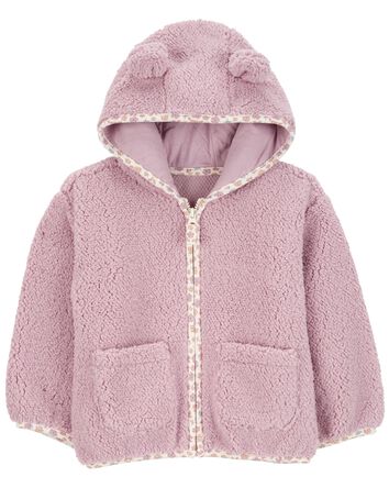 Zip-Up Sherpa Hooded Jacket, 