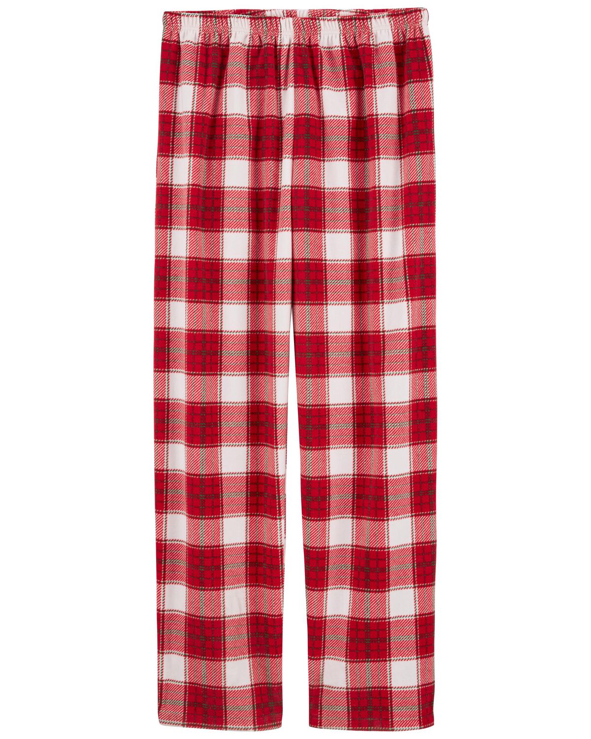 Red Adult Plaid Fleece Pajama Pants