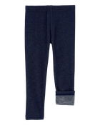 Toddler Faux Denim Cozy Fleece Leggings, image 5 of 7 slides