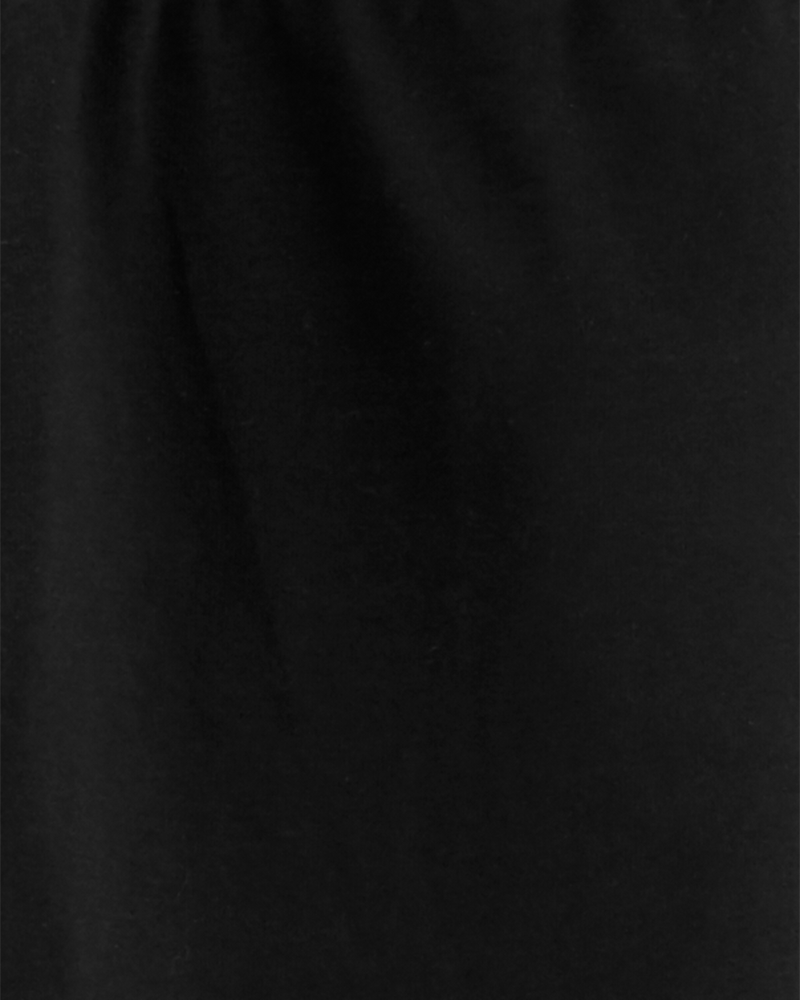 Kid 2-Pack Black & White Cotton Stretch Leggings, image 3 of 4 slides