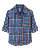 Toddler Plaid Button-Front Shirt, image 2 of 4 slides