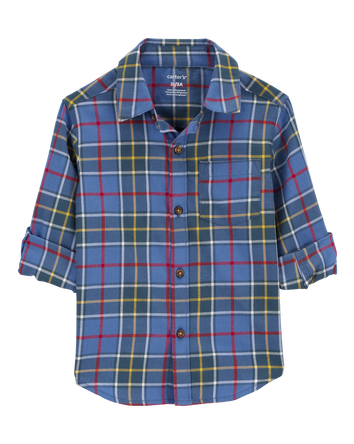 Toddler Plaid Button-Front Shirt, 