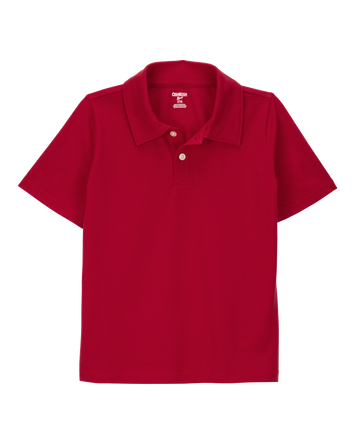 Kid Pique Uniform Polo Shirt - Red, 