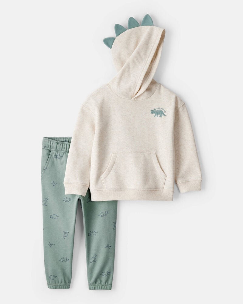 Toddler Boy Dinosaur Print Long-Sleeve Tee & Pant Set, image 1 of 6 slides