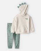Toddler Boy Dinosaur Print Long-Sleeve Tee & Pant Set, image 1 of 6 slides