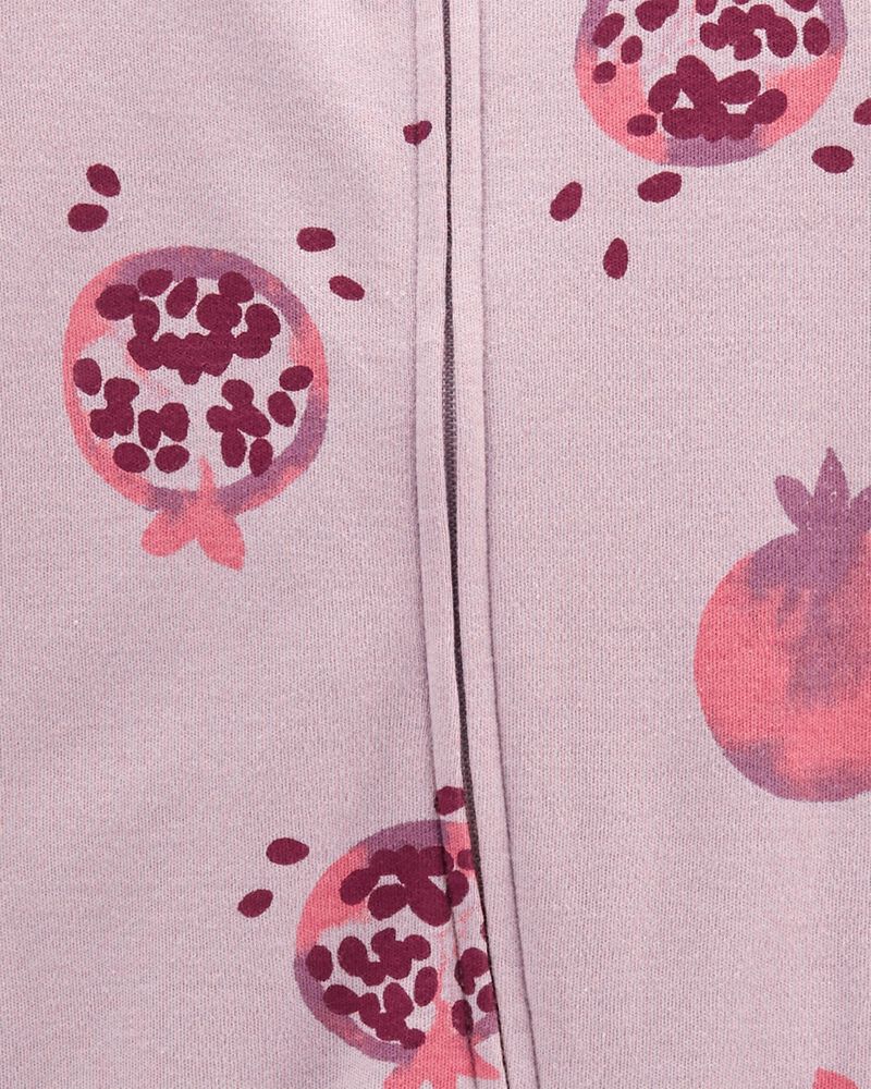 Baby Pomegranate 2-Way Zip Cotton Sleep & Play Pajamas, image 2 of 3 slides
