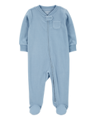Baby 2-Pack Zip-Up Fleece Sleep & Play Pajamas, image 2 of 5 slides