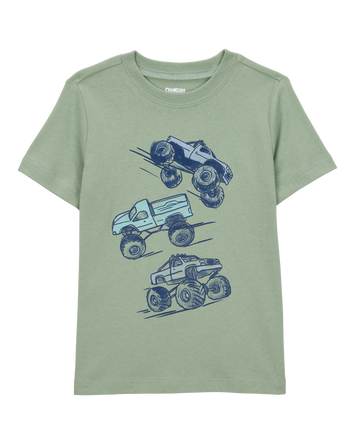 Toddler Monster Truck Short-Sleeve Graphic Tee - Green, 
