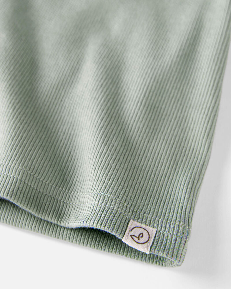Baby Organic Cotton Ribbed Pajamas Set , image 2 of 4 slides