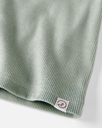Baby Organic Cotton Ribbed Pajamas Set , 