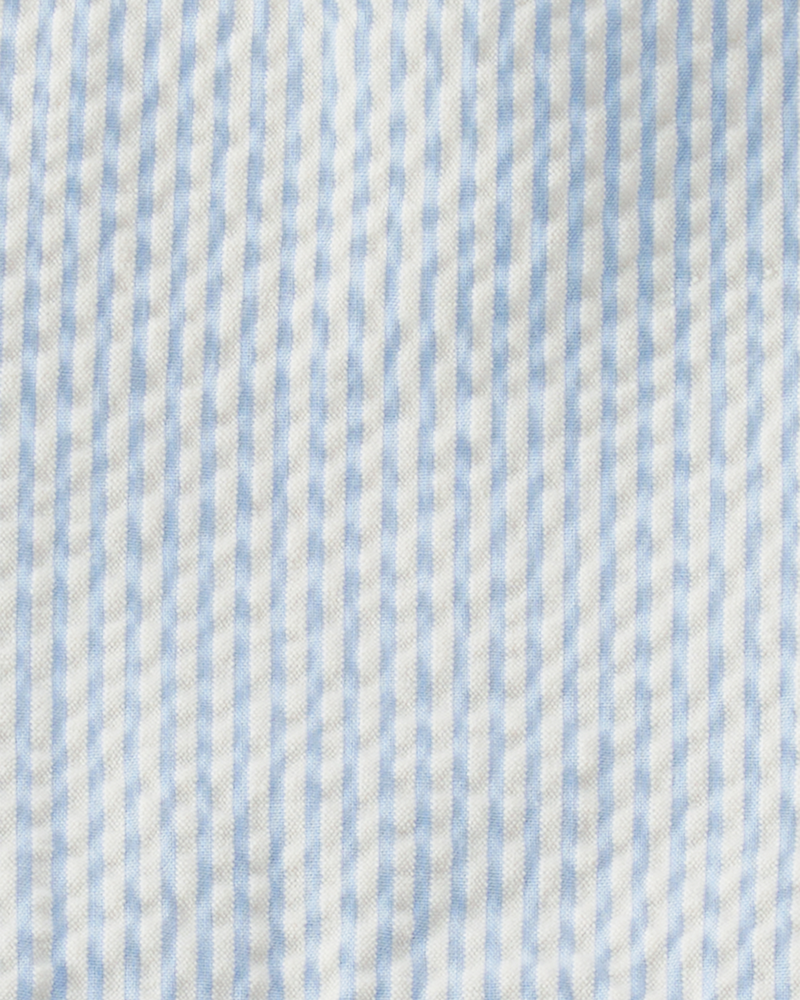 Baby Organic Cotton Seersucker Sunsuit, image 3 of 3 slides