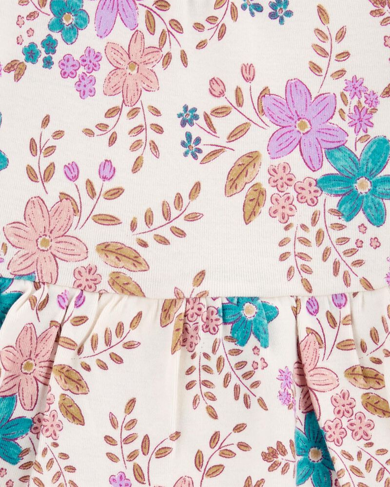 Baby 2-Piece Floral Peplum Bodysuit Pant Set, image 2 of 3 slides
